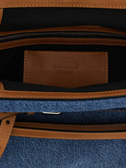 Blue Cotton Clutch Bag
