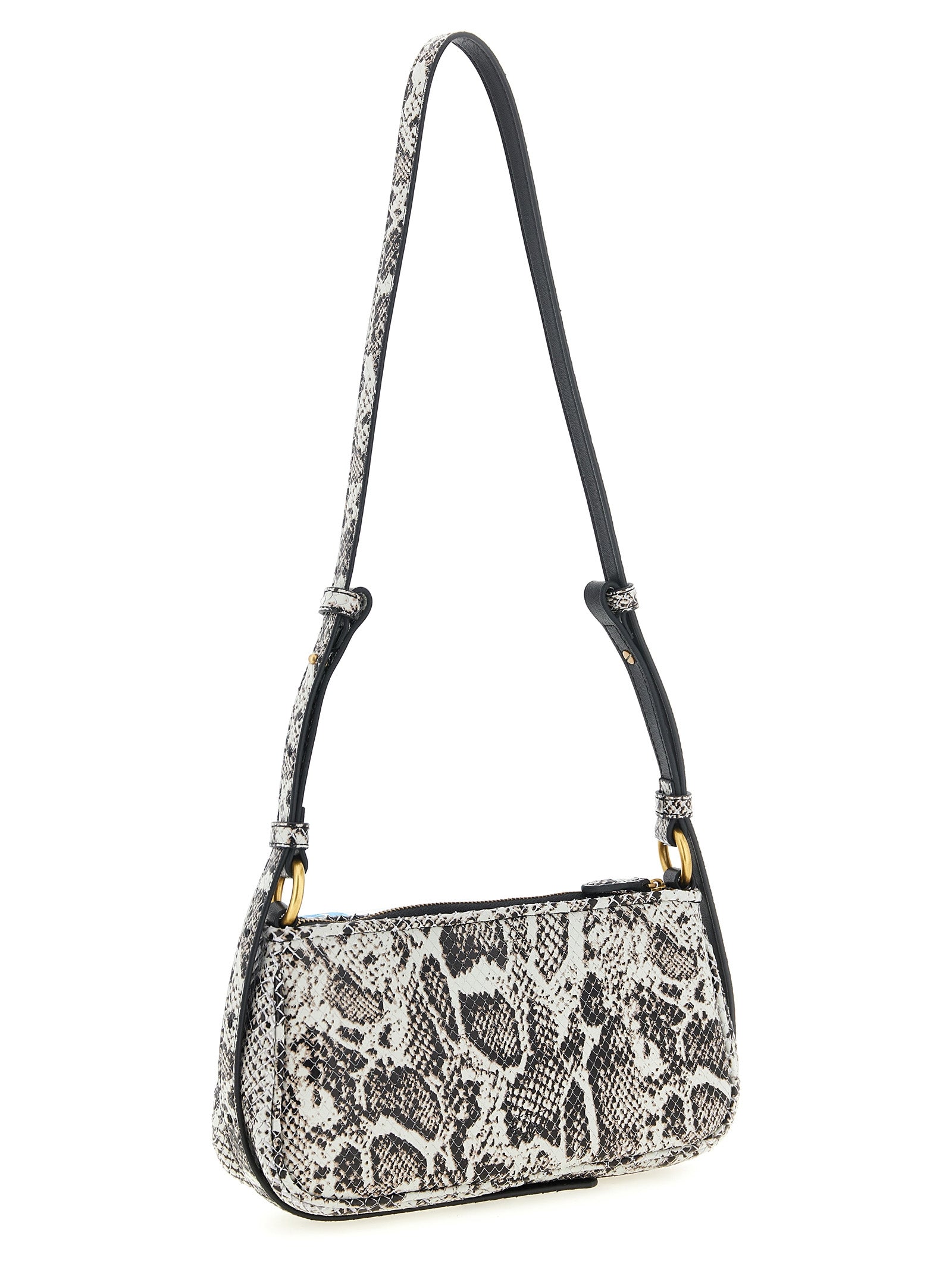 Gray Calfskin Crossbody Bag