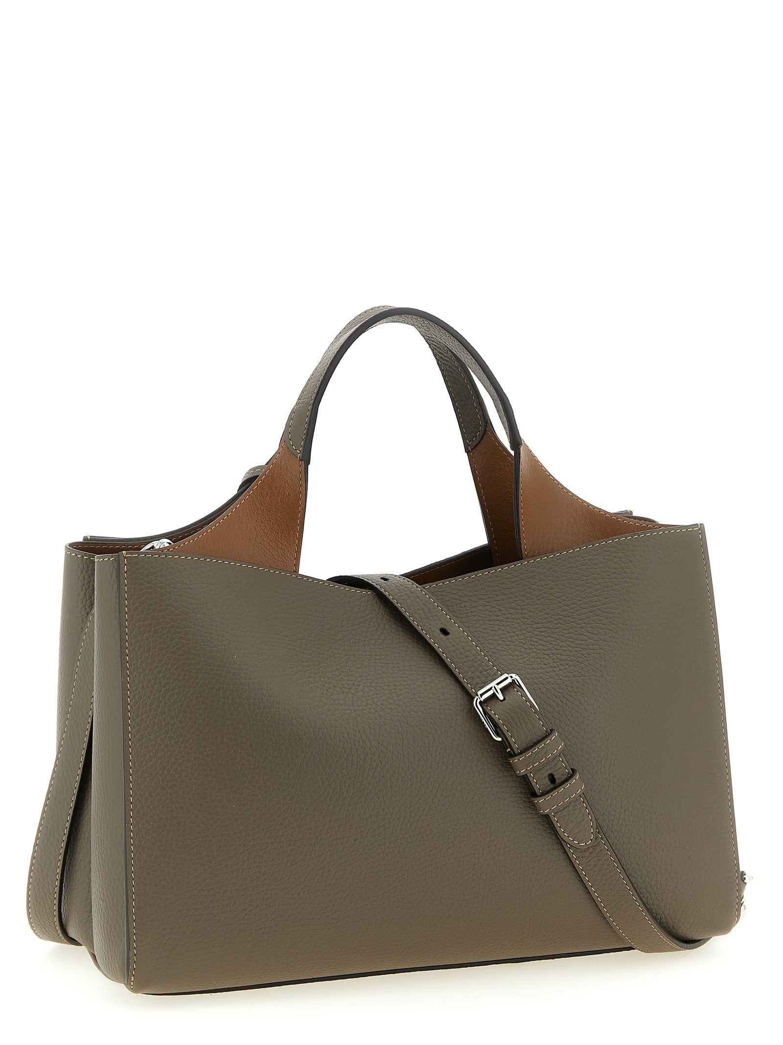 Gray Calfskin Handbag