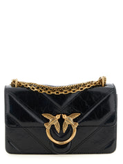PINKO Black Calfskin Crossbody Bag