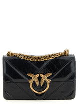 PINKO Black Calfskin Crossbody Bag