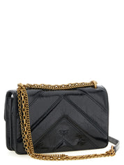 PINKO Black Calfskin Crossbody Bag