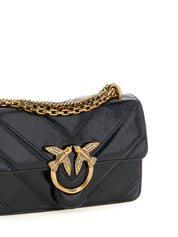 PINKO Black Calfskin Crossbody Bag