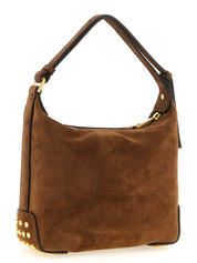 Brown Calfskin Shoulder Bag