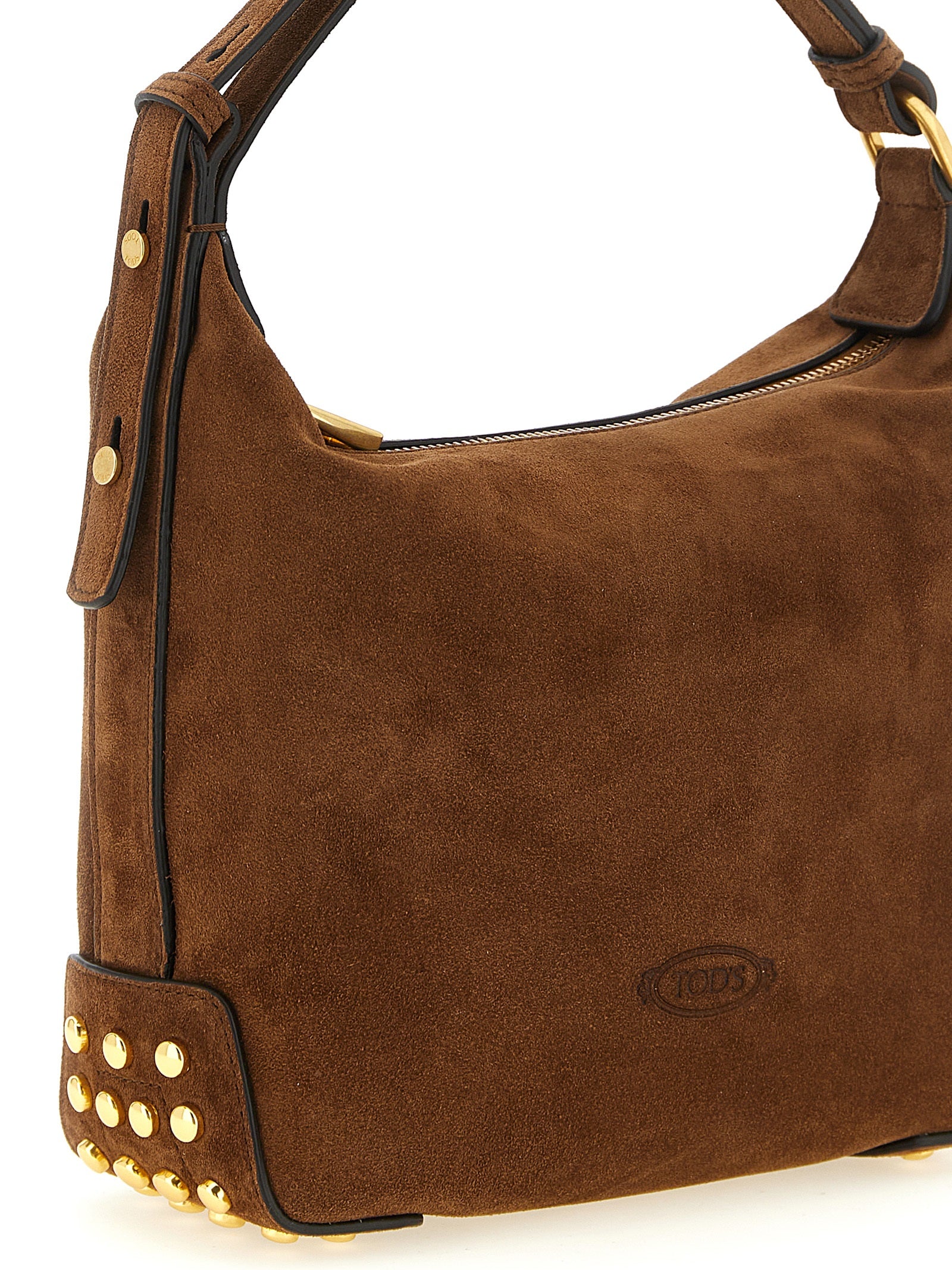Brown Calfskin Shoulder Bag