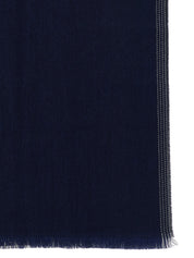Brunello Cucinelli Blue Wool Scarf