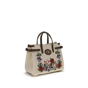 Beige Linen Handbag
