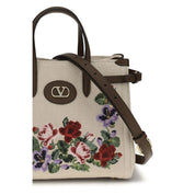 Beige Linen Handbag