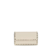 Valentino Garavani Beige Calf Leather Bos Taurus Wallet
