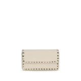 Valentino Garavani Beige Calf Leather Bos Taurus Wallet