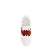 White Calf Leather Bos Taurus Low Top Sneakers
