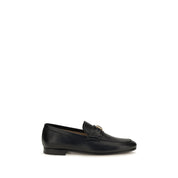 Valentino Garavani Black Calf Leather Bos Taurus Slip-On Loafers