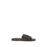 Brown Calf Leather Bos Taurus Flat Sandals