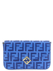 Fendi Blue Calfskin Cardholder