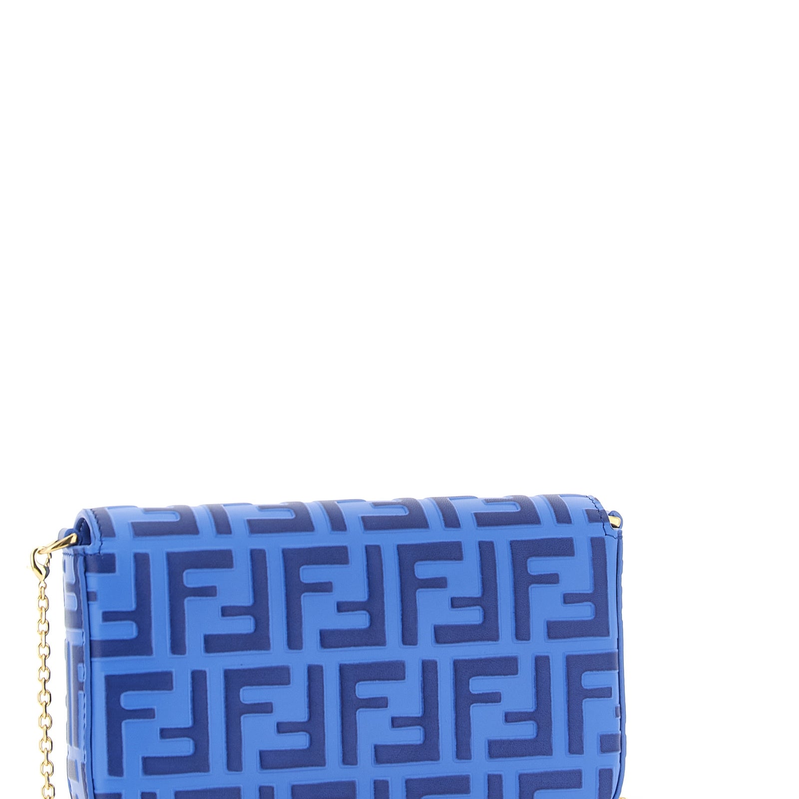 Fendi Blue Calfskin Cardholder Fendi