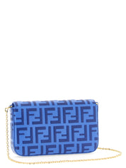 Fendi Blue Calfskin Cardholder