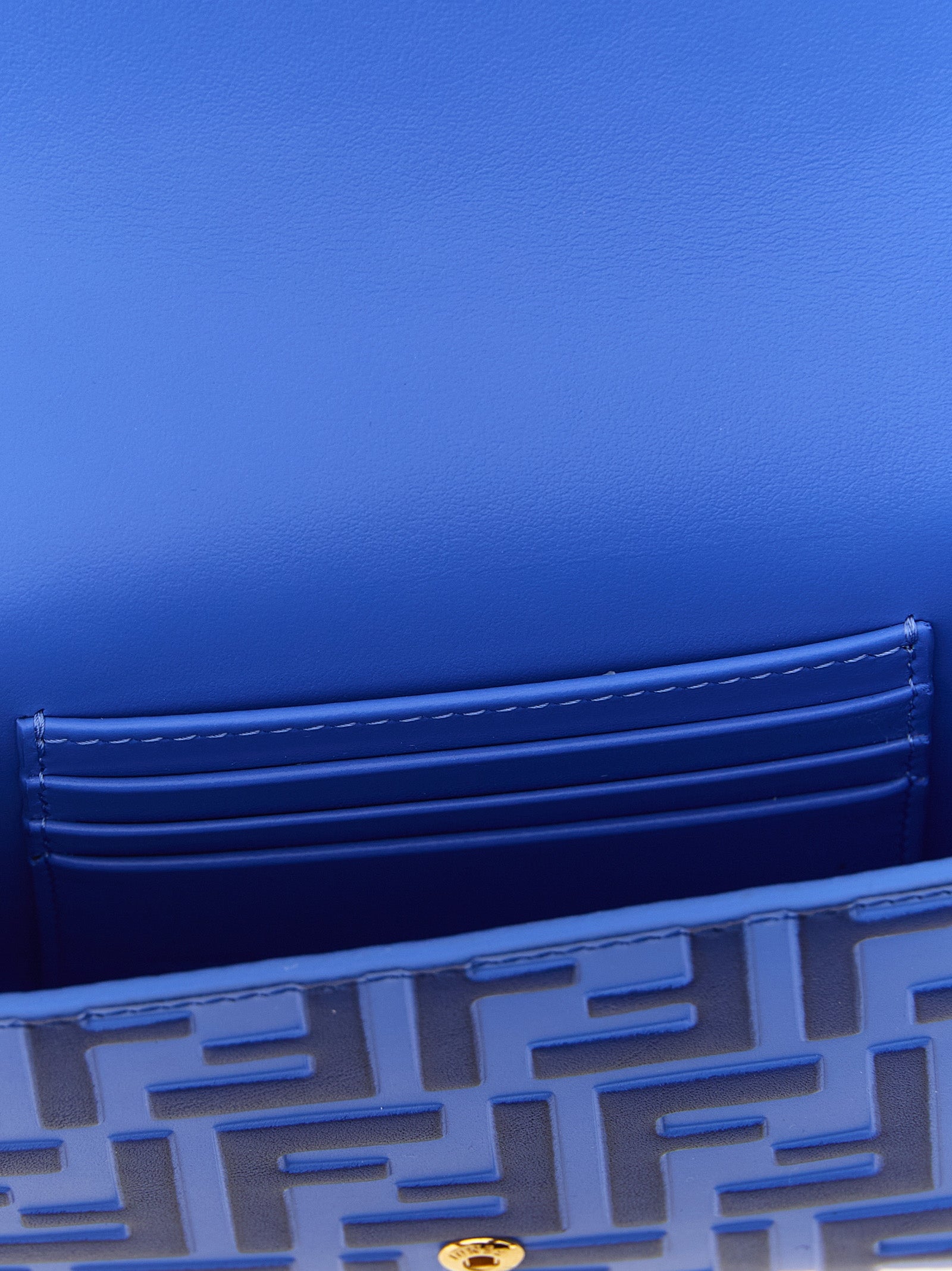 Fendi Blue Calfskin Cardholder
