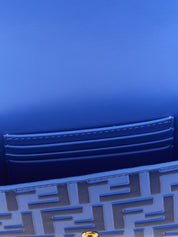 Fendi Blue Calfskin Cardholder