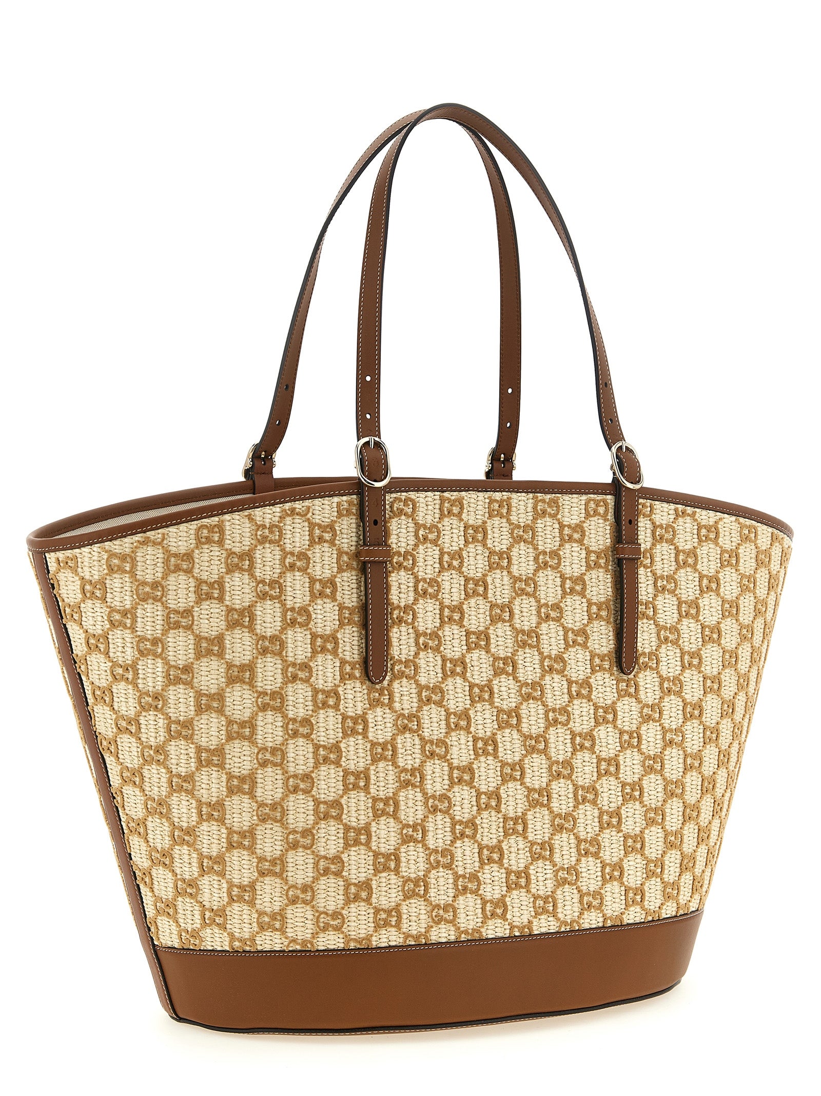 Brown Cotton Handbag
