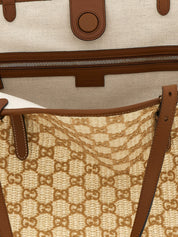 Brown Cotton Handbag