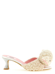 White Virgin Wool Mules