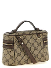 Beige Polyethylene Crossbody Bag