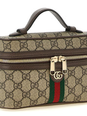 Beige Polyethylene Crossbody Bag