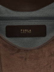 Furla Brown Calfskin Shoulder Bag