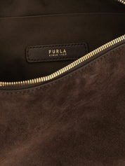 Furla Brown Calfskin Shoulder Bag