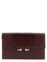 Bordeaux Calfskin Clutch Bag
