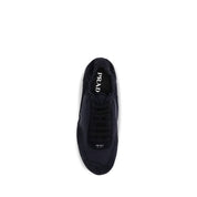 Prada Blue Calf Leather Bos Taurus Athletic Sneakers