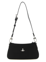Black Polyester Shoulder Bag