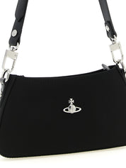 Black Polyester Shoulder Bag