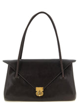 Brown Calfskin Shoulder Bag