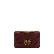 PINKO Red Calf Leather Bos Taurus Shoulder Bag
