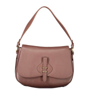 Brown Leather Women's Bag with Removable Strap and Compartments