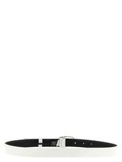 White Leather Regular Belt
