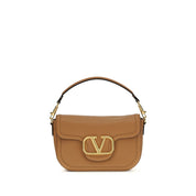 Beige Calf Leather Bos Taurus Shoulder Bag