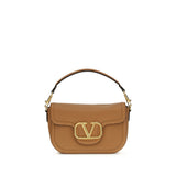 Beige Calf Leather Bos Taurus Shoulder Bag