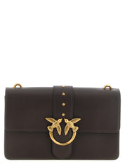 PINKO Brown Calfskin Crossbody Bag