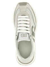 Gray Calfskin Low Top Sneakers