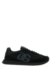 Black Calfskin Athletic Sneakers