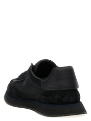 Black Calfskin Athletic Sneakers