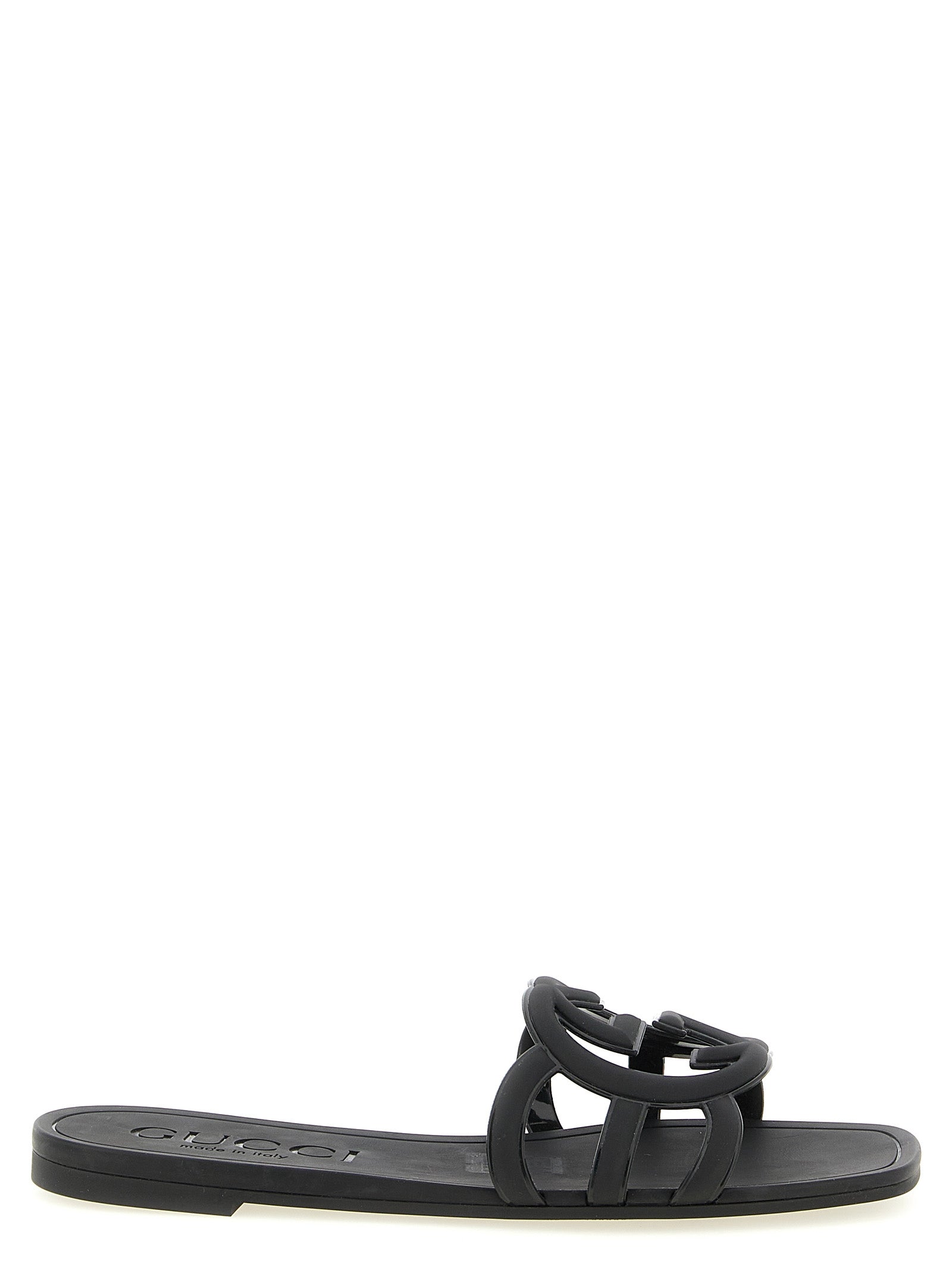 Gucci Black Rubber Slides