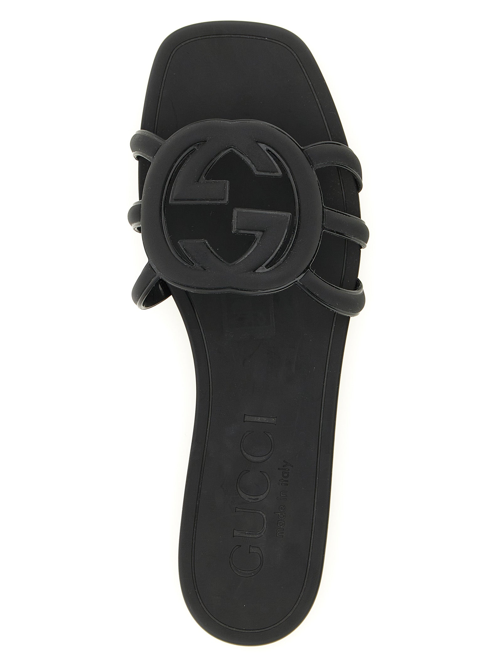 Gucci Black Rubber Slides
