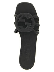 Gucci Black Rubber Slides