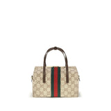 Beige Fabric Handbag