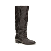 Brown Calf Leather Bos Taurus Flat Boots