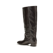 Brown Calf Leather Bos Taurus Flat Boots
