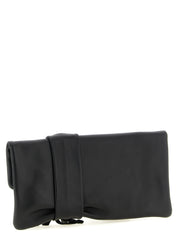 Black Lamb Leather Clutch Bag